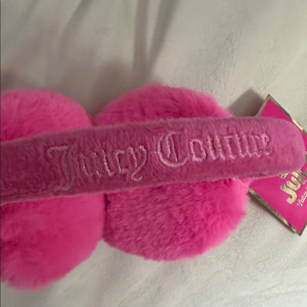 Juicy Couture Pink Fuzzy Earmuffs - Picture 2 of 2